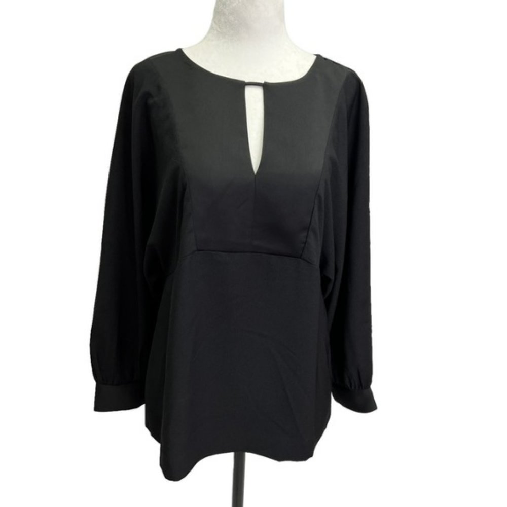J Crew Keyhole V  Neck Tunic Top in Satin Crepe Size S
